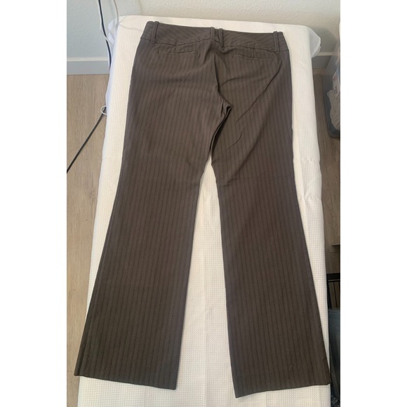 (H-240)The Limited Drew Fit Brown Pinstripe Dress Pants Womens Size 12 - Picture 3 of 8